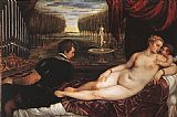Venus Canvas Paintings - Venus with Organist and Cupid